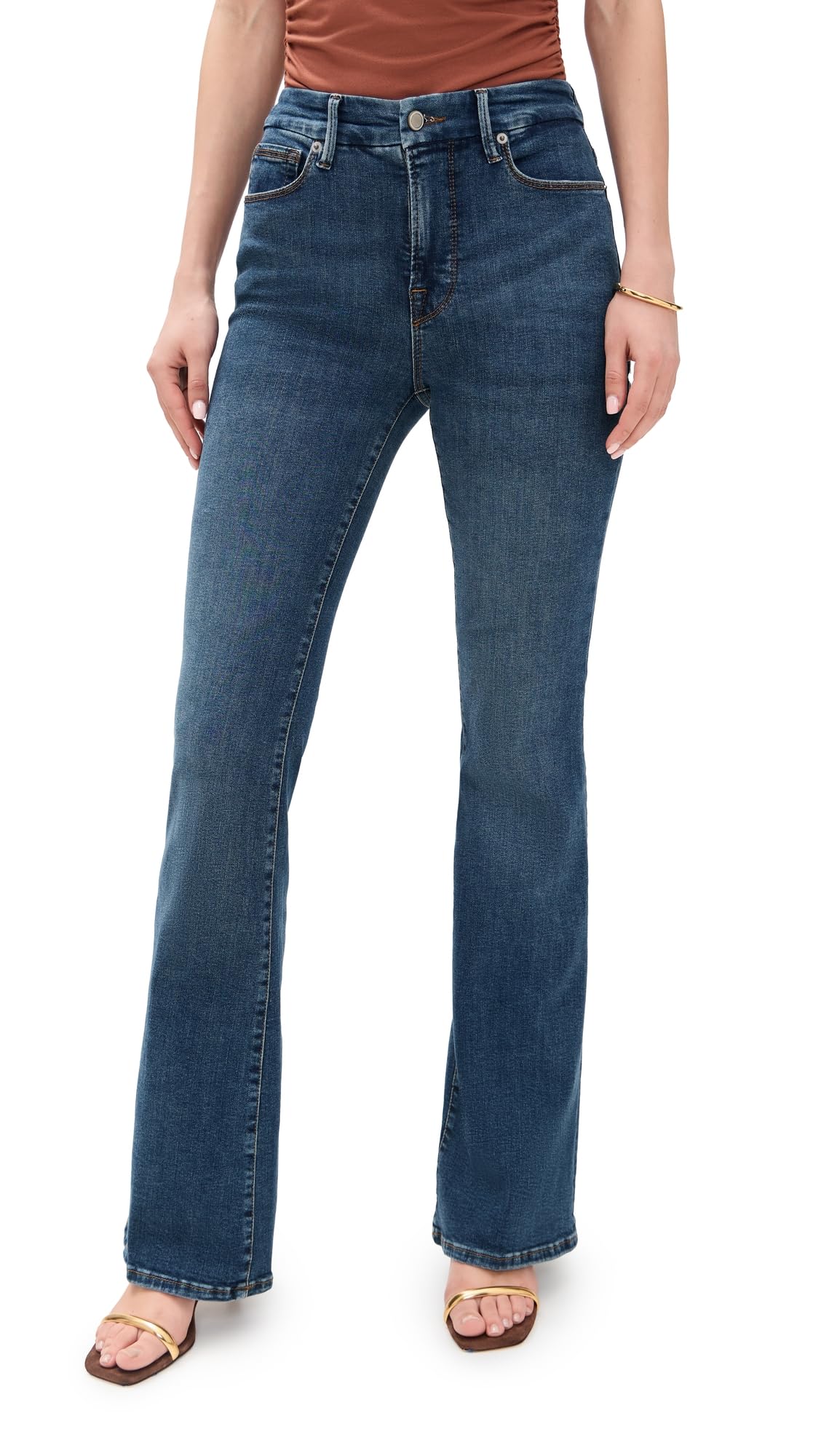 Good American Women's Flare Jeans Blue004 Slim Fit for Casual Wear
| Good American Women's Good Legs Flare Jeans Blue0