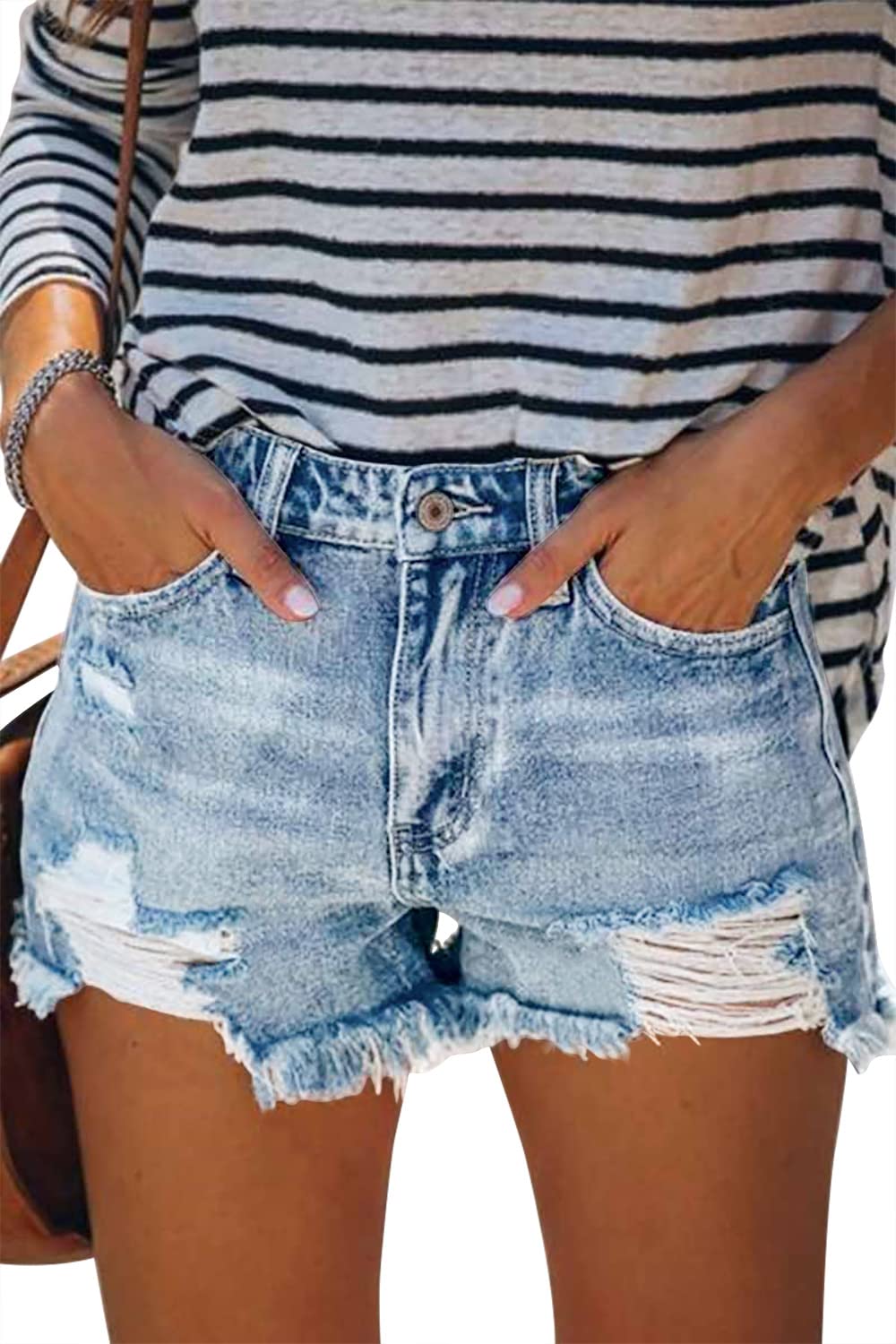 Angerella Women's Denim Shorts Hotsummer Ripped Jean Short Trendy Casual Wear
| Angerella Women's Denim Shorts Comforta