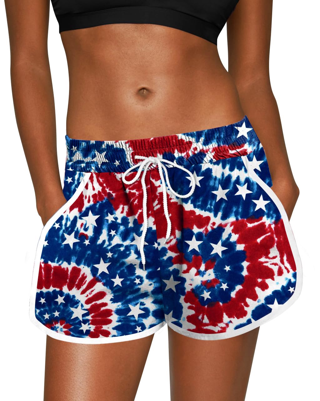For G and PL Women Summer Floral Beach Boardshorts with Pockets Swim Trunks - Stylish and Comfortable Beach Wear for Sum